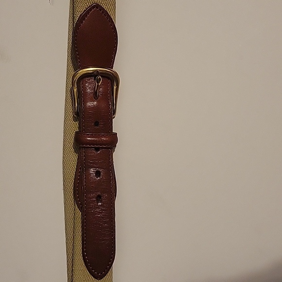 Coach Vintage Men's Leather and Twill Belt EUC Size 42 Equestrian - Picture 2 of 4